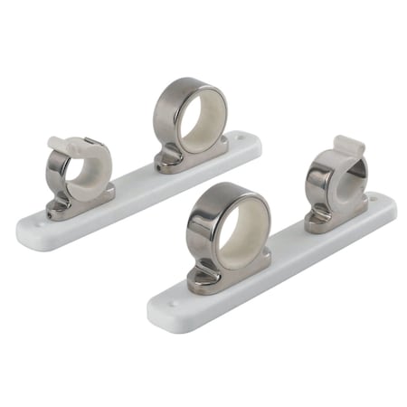 Taco Marine 2-Rod Hanger w/Poly Rack - Polished Stainless Steel F16-2751-1